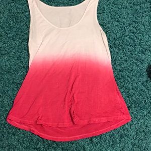 White and pink ombré tank top